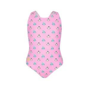 [아레나수영복] 아이스 펭귄 아동 원피스 U백 (끈주머니증정) A3FG1GO23 PNK