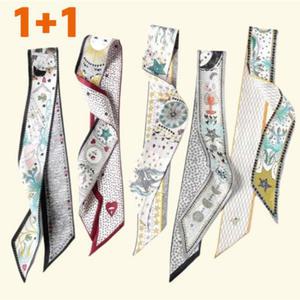 원뿔원 여성 봄 여름 가을 스카프 쁘띠 미니 방도 타이 롱 가방 헤어 스카프 반다나