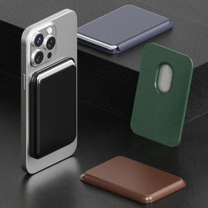 맥세이프. 자력2배 가죽 카드지갑 케이스(갤럭시 아이폰 호환).