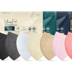 유어fit 대형 소형 특대 KF 94 새부리형 마스크 귀편한 마스크 컬러 25매