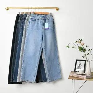 (S-2XL숏/기본/롱 3단 기장) 여성 와이드 통 청바지 키작녀 하이웨스트 8부 9부 진청 연