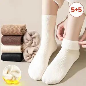 [할인바이할인][5+5] 소프트윈터 기모안감 보온양말 (총 10켤레세트)