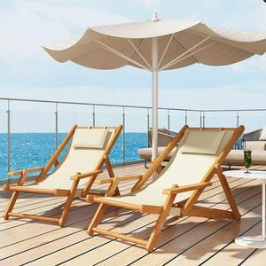 썬베드 비치 야외 원목 캠핑 접이식 리클라이너