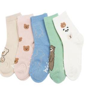 미끄럼방지 양말 유아 아동 키즈 곰돌이5족세트 남아 여아
