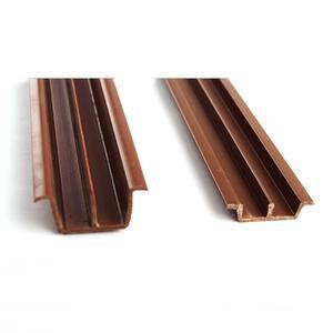 가구 유리 진열장 미닫이문용 레일 슬라이딩레일 갈색