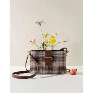 [갤러리아] DCBA5F613 닥스 브라운 패턴 가죽 숄더백