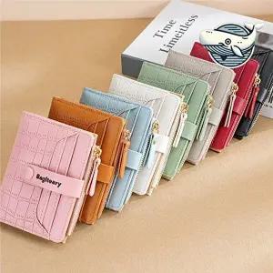 세련된 크로커다일 패턴 반지갑 다양 색상 선택-WFGYN0G