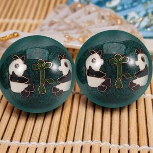 2Pcs 마사지 공 피트니스 핸드볼 금속 체육관 롤링 운동