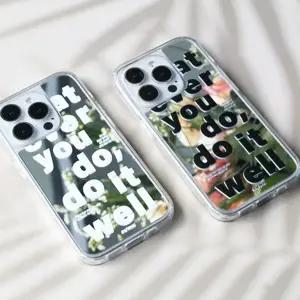 엠픽 갤럭시S25 Do it well 레터링 미러 젤하드 폰케이스
