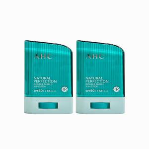 AHC 내추럴 퍼펙션 더블 쉴드 선스틱 14g (SPF 50+) 초록색 2개