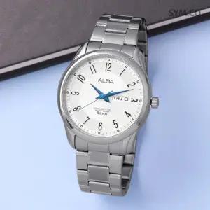 알바 AV3253X1 모던 슬림 데이데이트 투톤 정장 남자 메탈 시계