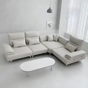 베르디안 엑소 실리콘 가죽 6인용코너형소파 이지클린 스윙소파