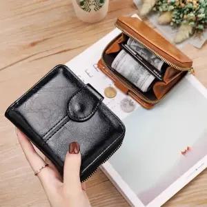 대용량 남녀공용 데일리 가죽 고급 심플 반지갑 지퍼 (WFI3KV3)