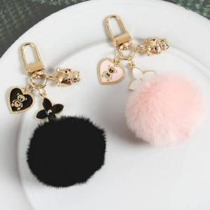 고품질 털키링 인기 곰돌이하트펜던트 가방키링 (WFI1HRZ)