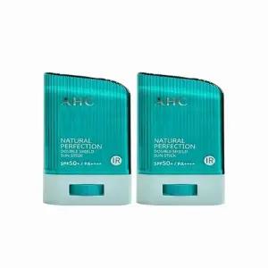 [AHC] 내추럴 퍼펙션 더블 쉴드 선스틱 14g (SPF 50+) 초록색 1+1