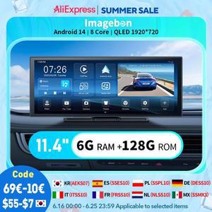Imagebon W70 자동차 DVR 11.4 안드로이드 14 8 코어 WiFi 무선 CarPlay 안드로이드 자동 Dashcam OTA 업그