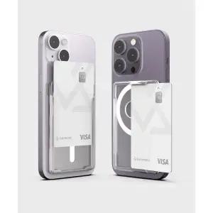 (국내매장정품) SINJIMORU 맥세이프 카드지갑 M슬림슬롯 마그네틱 자력 투명 클리어 카드수납 지갑 아이폰