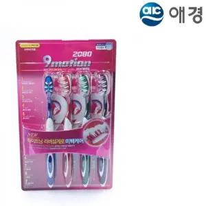 애경 2080 나인모션 화이트 칫솔 4개입 미세모