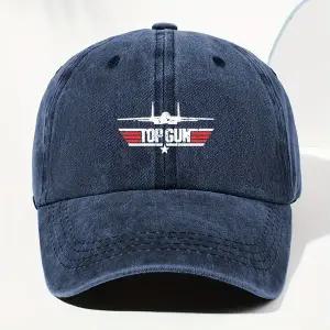 61 62 63 64 65 호 빅사이즈 모자 야구 군모 레트로 복고풍 엔틱 탑건 비행기 프린트 - 남자 남성 아빠 빨