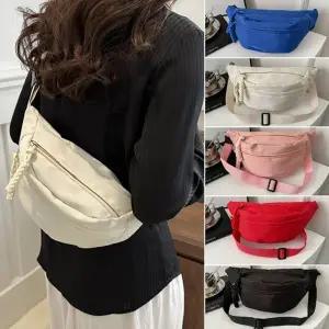 여성 6컬러 호피 무지 크로스 힙색 가방 만두백 반달백 포춘백 -WBG0016- 봄 가을