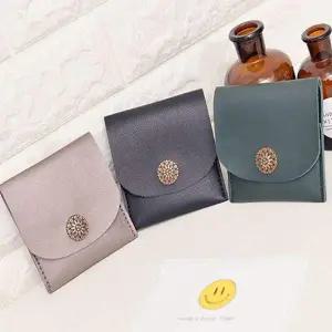 [콩심팥심]미니 사이즈 사각 똑딱이 명함 수납 데일리 카드지갑