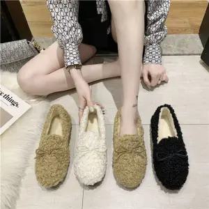 3컬러 귀여운 뽀글이 방한 겨울 단화