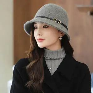 울 버킷 햇 고퀄리티 벨트 데일리 여성 버킷 햇 벙거지 겨울 가을 페도라 클로슈 패션 캠프 방한