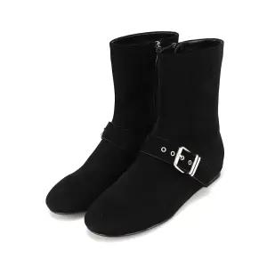 [25FW 신상]바바라 소가죽 플랫 여성 앵클부츠 2cm_BBI836