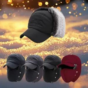 겨울 방한 모자 방한용 남자 군밤 귀달이 털 모자 귀마개 덮개 낚시 활동 야외 등산