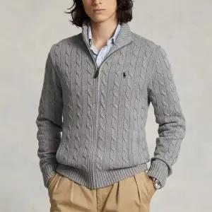 폴로 랄프로렌 케이블 니트 코튼 풀 지퍼 스웨터