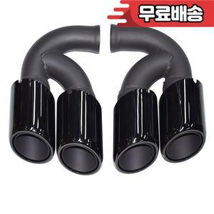 2011-2014 포르쉐 카이엔 배기 파이프 업그레이드 GTS 블랙 머플러 스테인레스 스틸 노즐 팁 헤드 1쌍