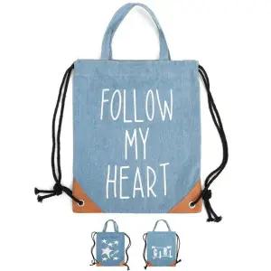 SH01 블루마운트 청 데님 에코백 2WAY 백팩 숄더백 (WFFKUXU)