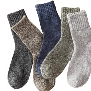 가을 겨울 남자 기모 두툼한 양말 니트 수면 무지 중목 남성 정장 골지 선물