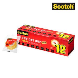 3M 스카치 다용도 테이프 550 리필 12롤 18mm x 30m