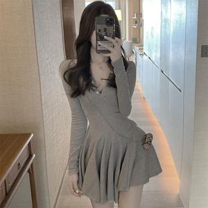 레이스 하이 웨이스트 미니 원피스 섹시홀복 클럽의상 H001