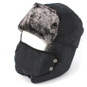 단색 패딩 마스크 방한모자 귀달이 털 군밤모자