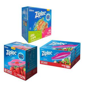 지퍼락 스마트 더블 지퍼백 냉장용 소형 200매, 미니 100매 / 중형 275매 / 대형 160매 / 지퍼팩