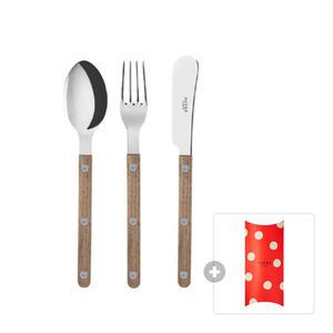 사브르 비스트로 디저트 3P 세트, 티크우드, 1개 + 정품박스포장