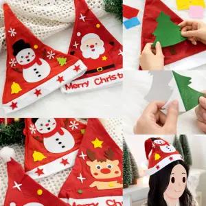 [오피스스쿨] 민화샵 크리스마스 펠트 산타모자 만들기 4종 택1 diy 펠트소품 크리스마스모자 파티소품