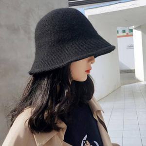 (코어무역) 겨울 가을 여성 벙거지 모자 울 니트 버킷햇 패션 모자