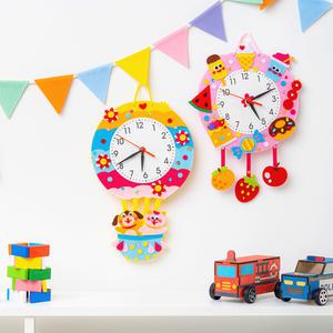 [민화샵] 펠트만들기 벽걸이시계 만들기취미 DIY키트 바느질키트