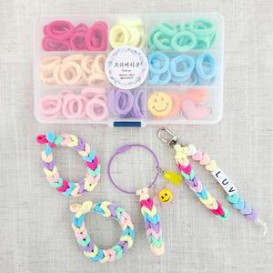 미니 양말목 도넛링 칼라밴드 공예 머리 고무줄 밴드 곱창 슈슈 대용량 세트 키트 DIY