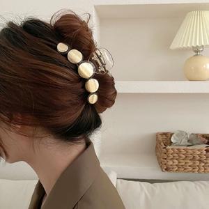 골드문 서클 올림머리 헤어 집게핀