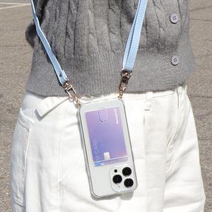 [스트랩+케이스set] 투명 카드 방탄 젤리 케이스 숄더 스트랩 목걸이줄 여행용 핸드폰 도난방지 갤럭시 S25 S24 S23 FE S22 울트라 퀀텀 5 4 점프 3 A16 A15 A25 A35 A24 A34 아이폰16 15 14 13 12 프로 플러스