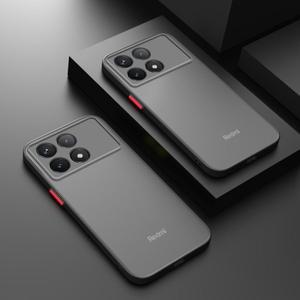 Xiaomi POCO X6 Pro 5G 케이스 럭셔리 매트 투명 전화 커버 Redmi Note 13 9 얇은 갑옷 범퍼