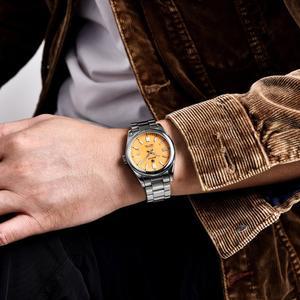 베냐르 기계식 오토매틱 남성용 방수 캘린더 손목시계 스틸 시계 야광 100M 스테인리스 스포츠