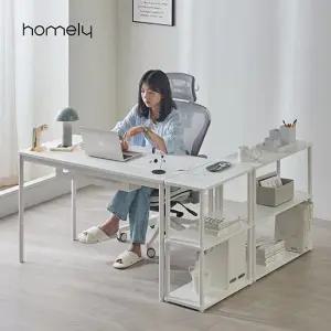 홈리 노트르 화이트 오피스 사무용 책상 데스크 1400
