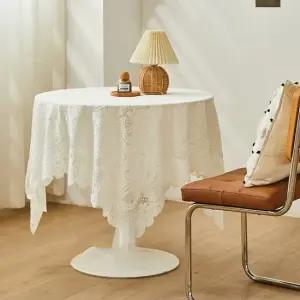 레이스 테이블 식탁보 덮개 가리개 덮개 배경천 60x60cm 데스크매트 책상매트 책상커버