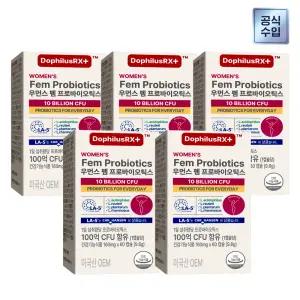 도피러스알엑스 펨 프로바이오틱스 60캡슐 5개 100억 여성유산균