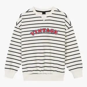 [인디고뱅크키즈][인디고키즈] 기모쭈리 스트라이프 오버핏 스웨트셔츠 IKMA23N01_7358